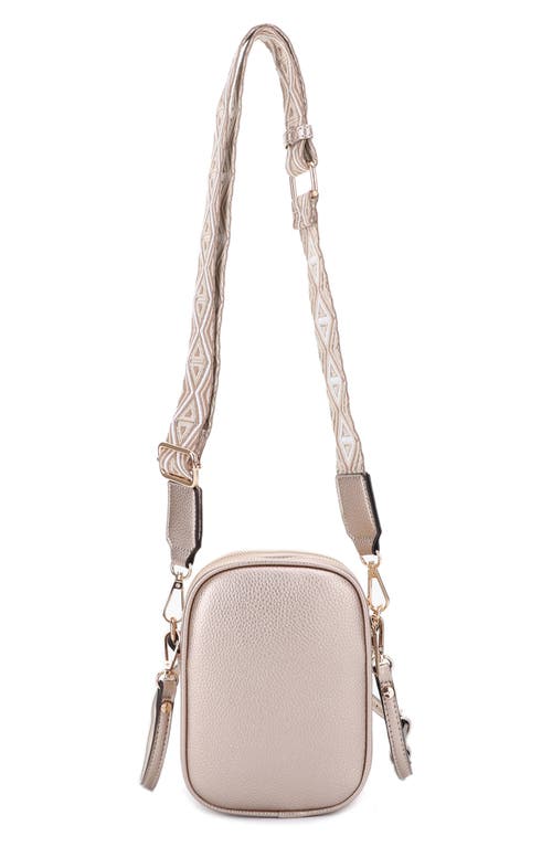 Shop Mali + Lili Josephine Vegan Leather Crossbody Bag In Gold