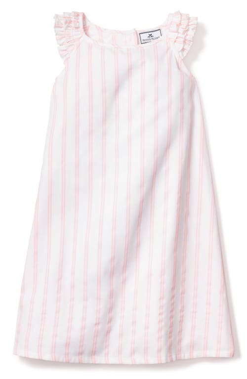 Petite Plume Kids' Amelie Stripe Nightgown White at Nordstrom,