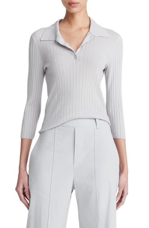 Vince Rib Wool Blend Polo Sweater at Nordstrom,