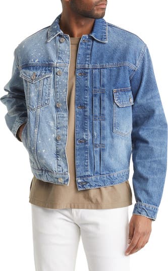 Half and 2025 half denim jacket