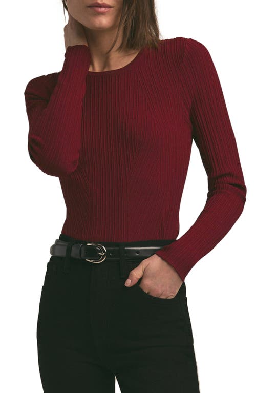 Shop Favorite Daughter The Courtney Long Sleeve Sweater In Sangria Nights