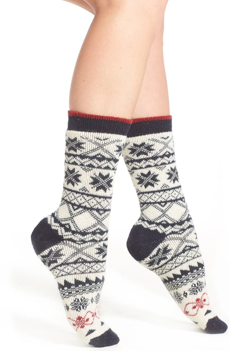 Urban Knit Fair Isle Wool Blend Crew Socks | Nordstrom