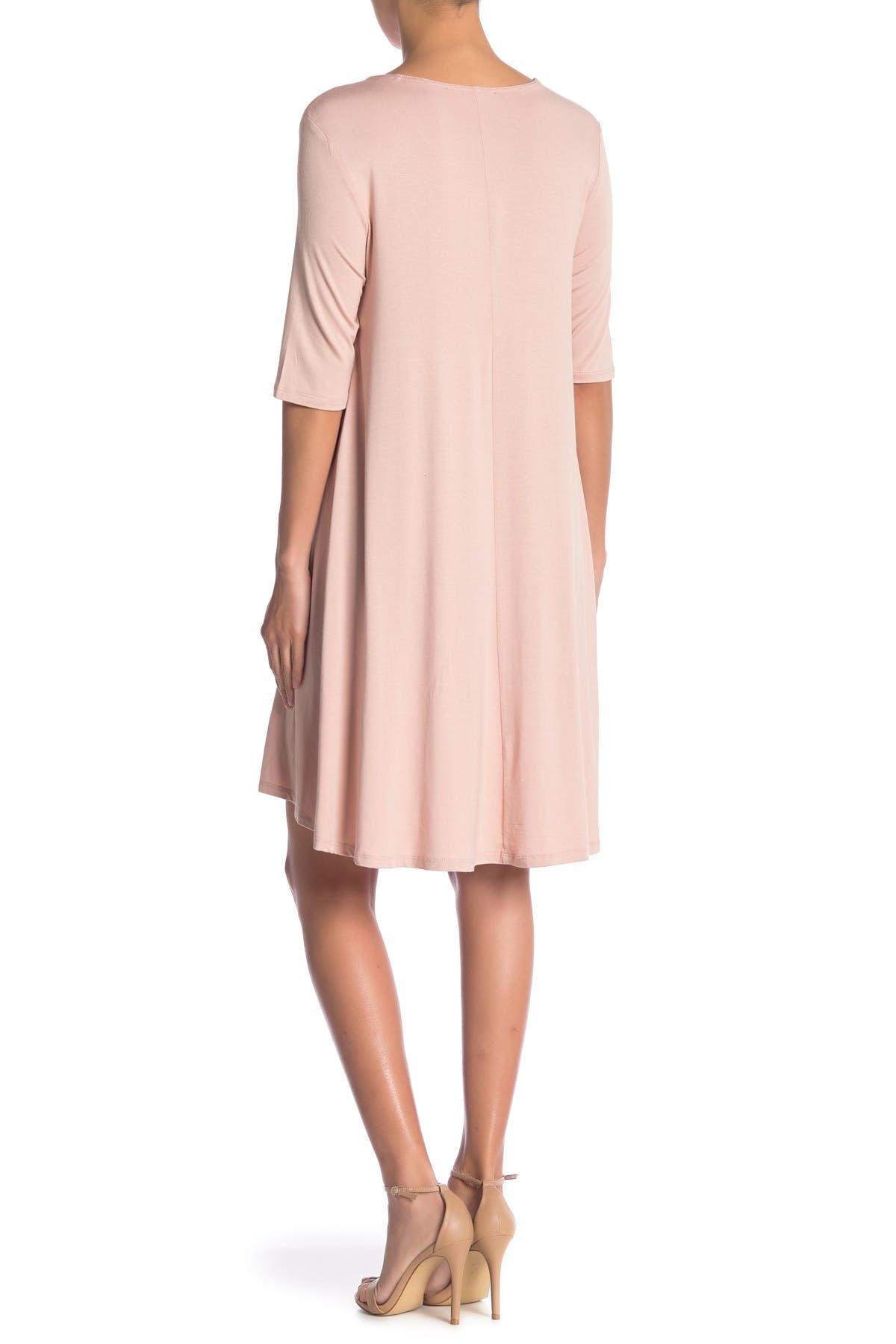 philosophy apparel elbow sleeve knit swing dress
