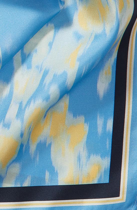Shop Nordstrom Print Silk Square Scarf In Blue Lotus Blur