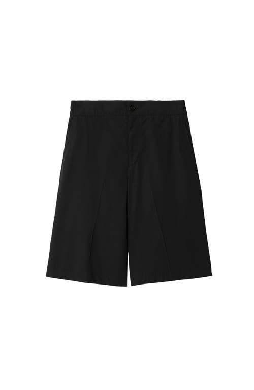 Shop Burberry Cotton Blend Tailored Shorts In Black