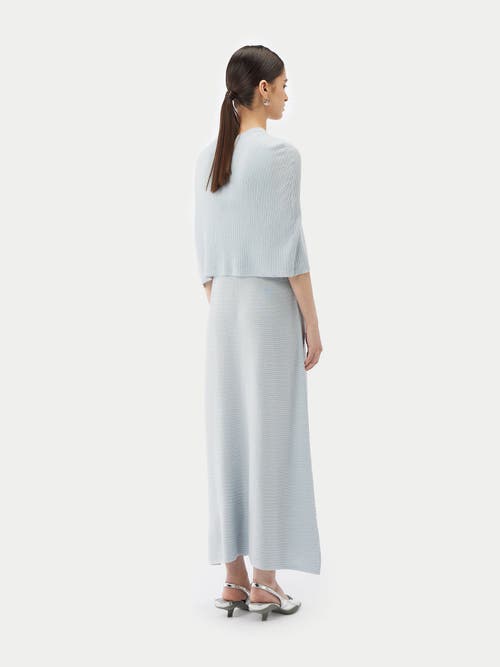 Gobi Mongolian Cashmere Lightweight Silk Cashmere Capelet In Ice Flow