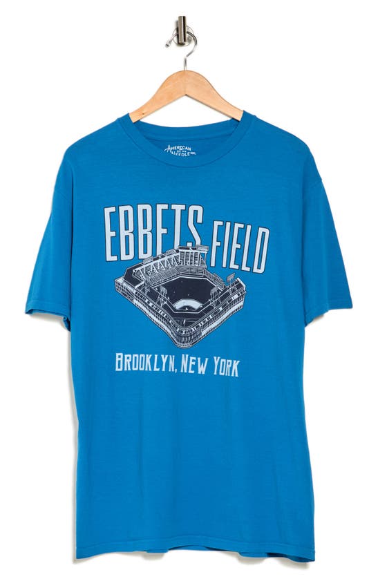 Shop American Needle Ebbets Field Graphic Print T-shirt In Royal