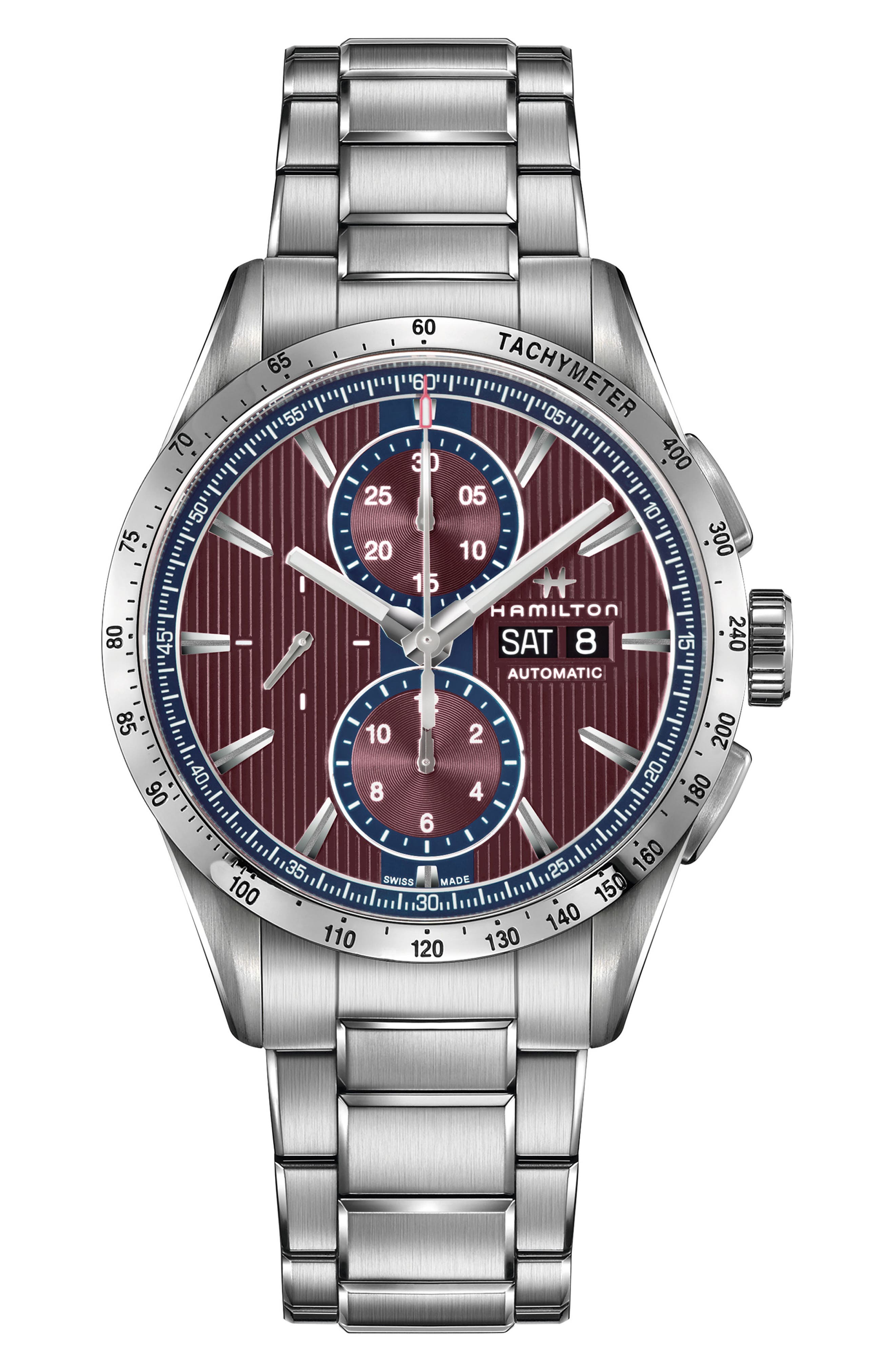 Hamilton Men S Broadway Burgundy Dial Automatic Dial Watch 43mm Nordstrom Rack off broadway shoes rewards on Hamilton Men S Broadway Burgundy Dial Automatic Dial Watch 43mm Nordstrom Rack