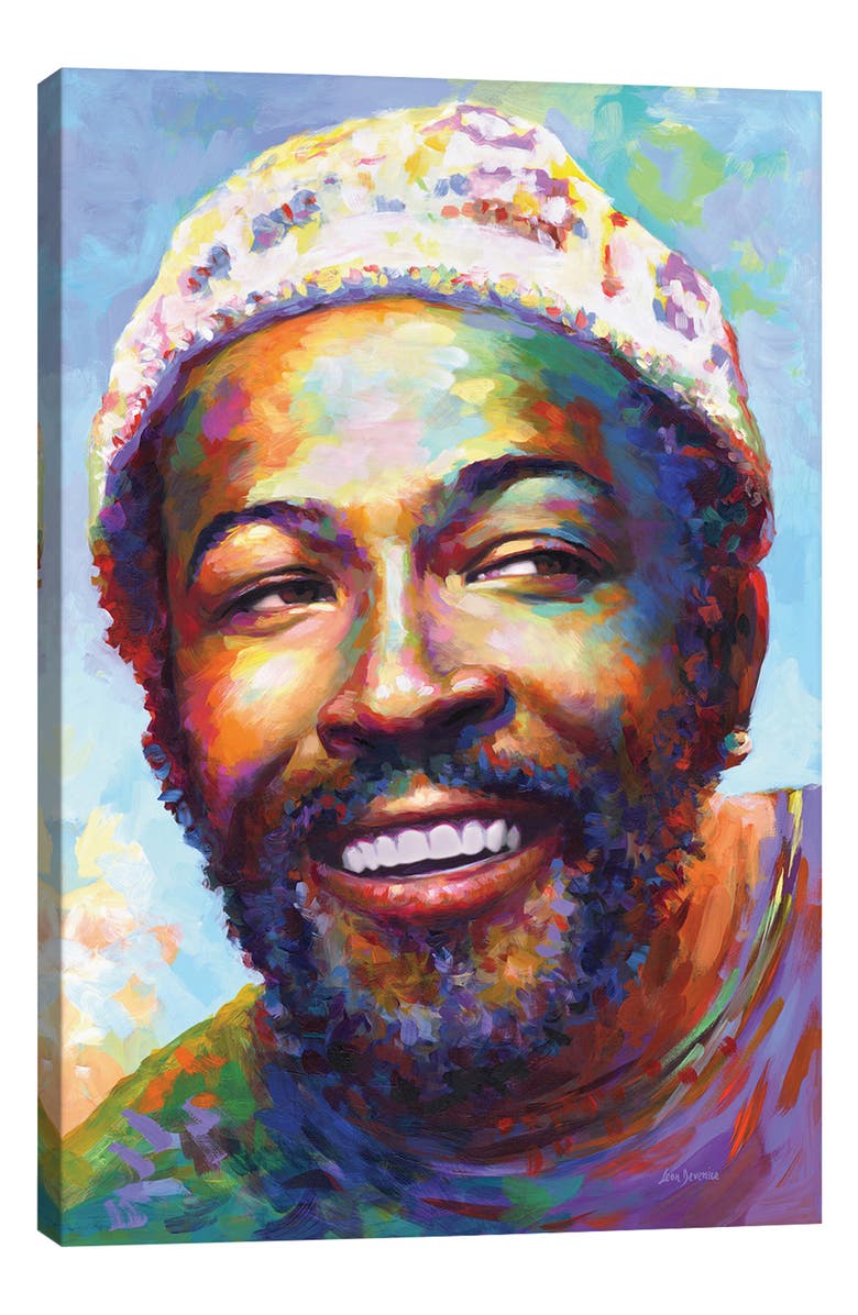 icanvas marvin gaye i by leon devenice wall art 26"x18" nordstromrack icanvas marvin gaye i