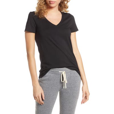 Tommy John Second Skin V-Neck Tee, Black