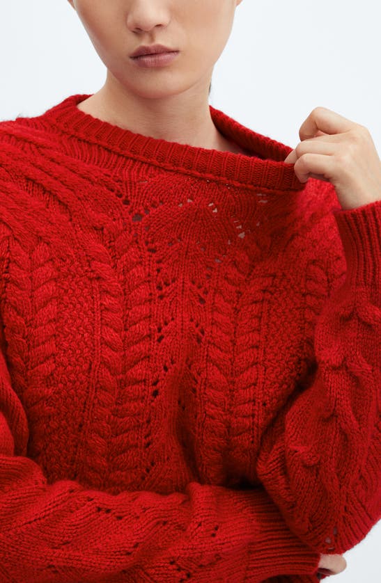MANGO MANGO OPEN STITCH SWEATER