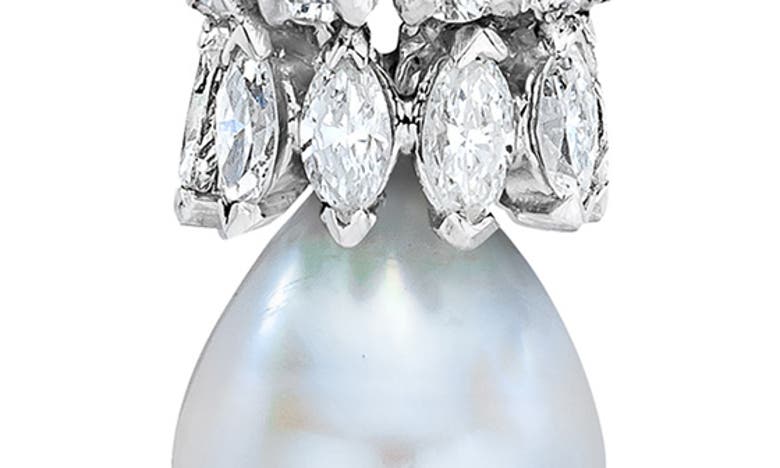 Shop Mindi Mond Cultured Pearl & Diamond Pendant Necklace In 18kwg