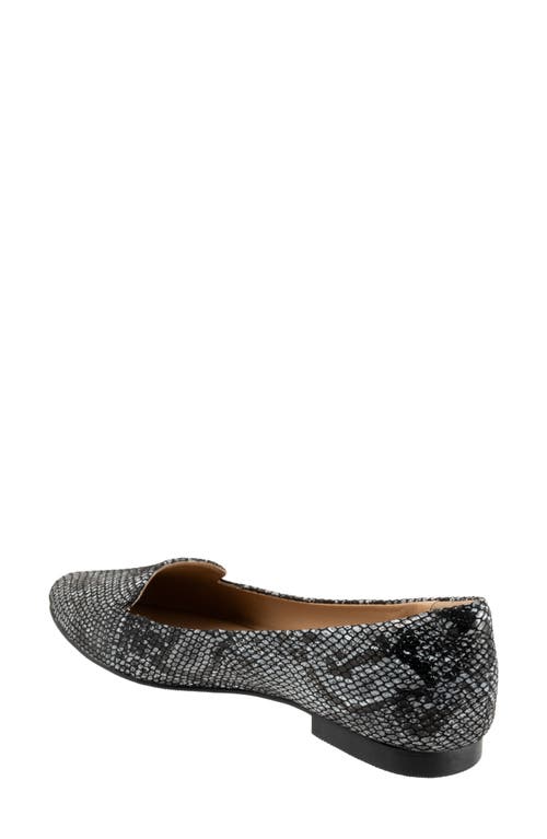 Shop Trotters Harlowe Pointed Toe Loafer In Black And White