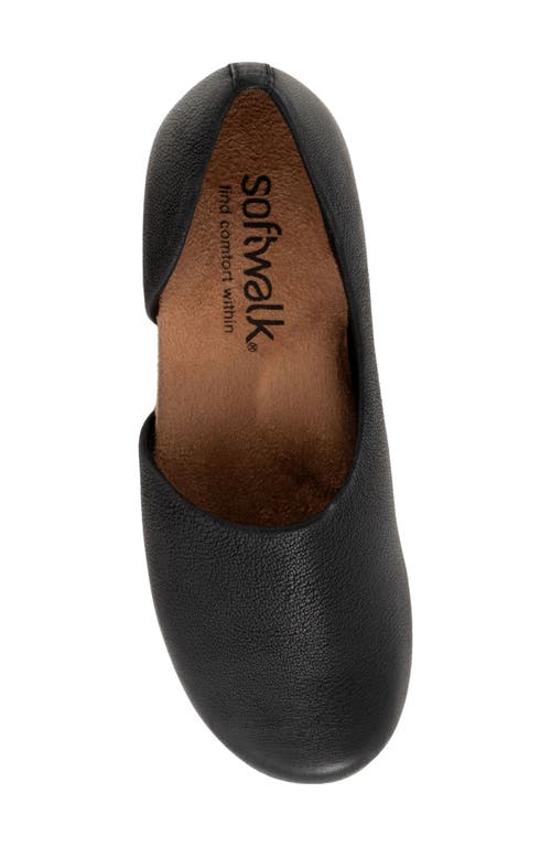 Softwalk ® Addie Half D'orsay Clog In Black Nubuck