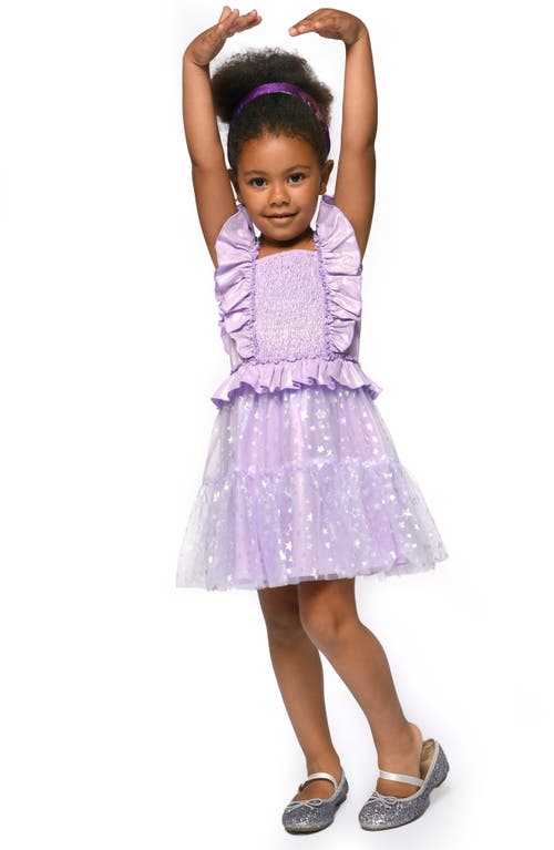 Shop Sara Sara Kids' Ruffle Smocked Dress In Purple