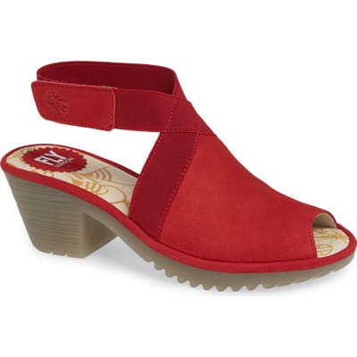 Fly London Wato Sandal, Red
