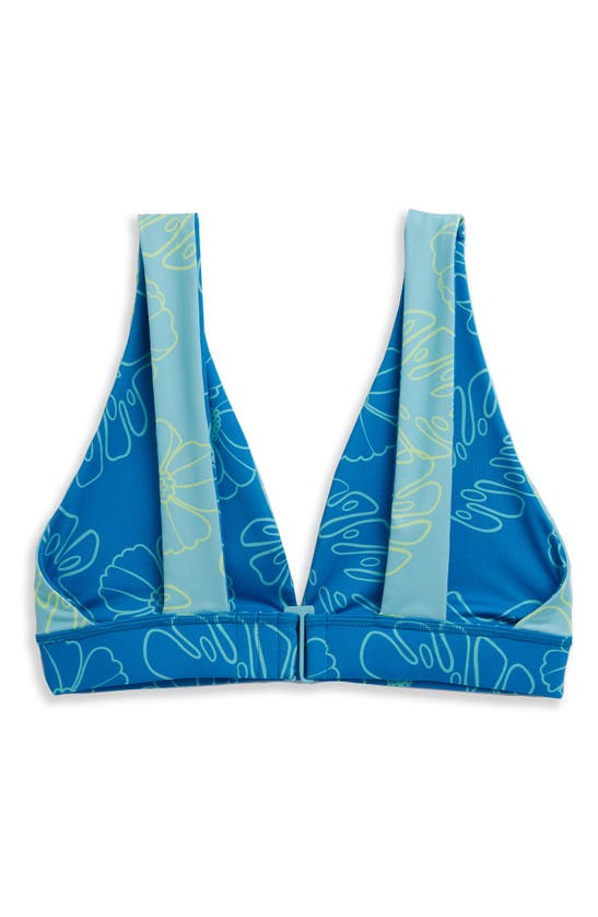Tomboyx Reversible Plunge Bikini Top In Keep Palm