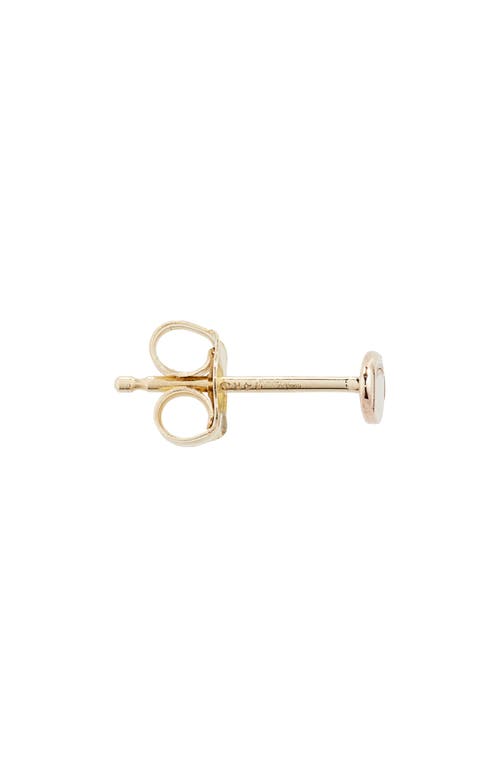 Shop Zoë Chicco Itty Bitty Football Single Stud Earring In Yellow Gold