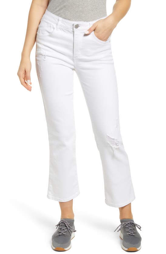 Wit & Wisdom 'ab'solution High Waist Ankle Straight Leg Jeans In Opw-optic White