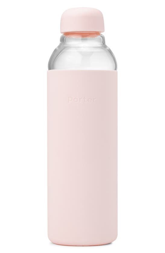 W & P Design Porter Resusable Glass Water Bottle In Blush