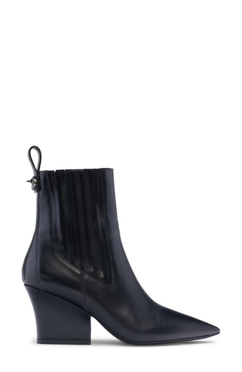 Shop Valentino Garavani Vlogo Lockette Chelsea Boot In 0no Nero