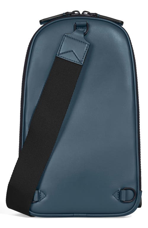 Shop Montblanc Extreme 3.0 Leather Sling Bag In Avio Blue