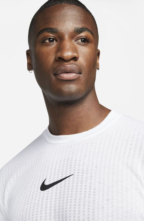 Shop Nike Pro Dri-fit Performance T-shirt In White/black