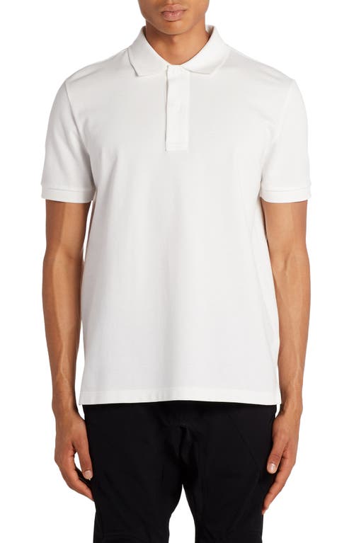 Bottega Veneta Short Sleeve Cotton Piqué Men's Polo in Chalk