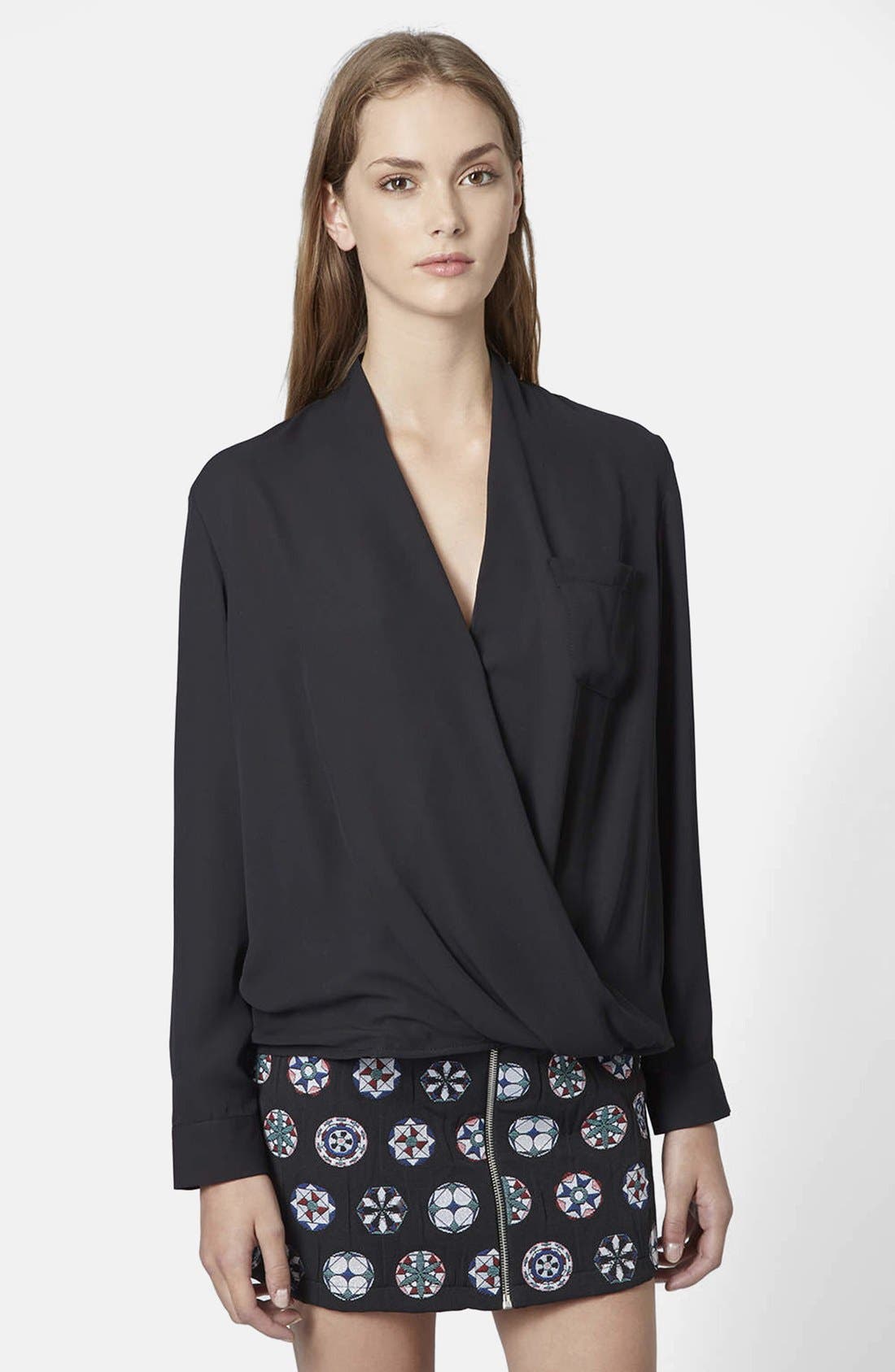 Surplice Pocket Blouse Nordstrom