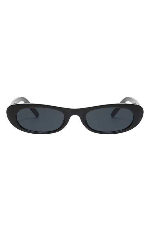 Fifth & Ninth Nina 68mm Polarized Oversize Oval Sunglasses In Black