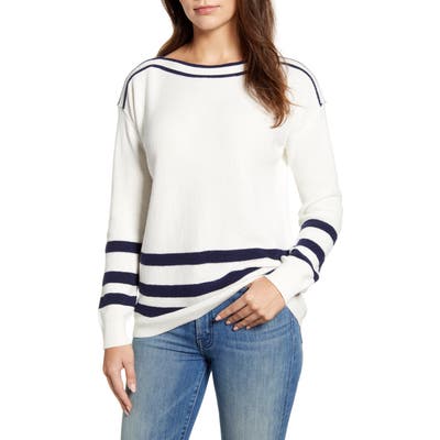 Caslon Thermal Stitch Boat Neck Sweater