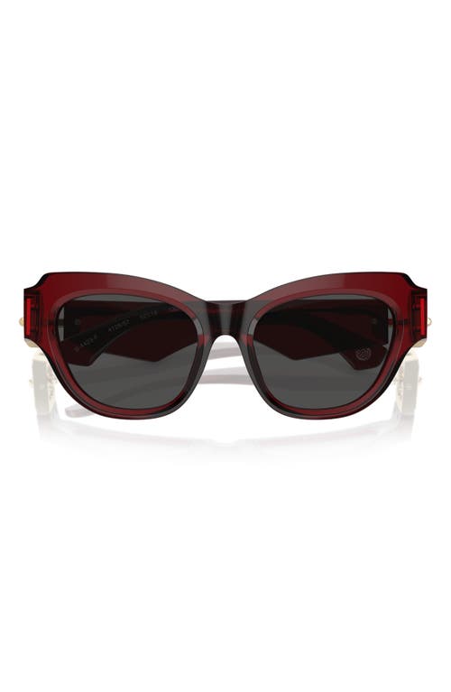 Shop Burberry 52mm Irregular Sunglasses In Bordeaux