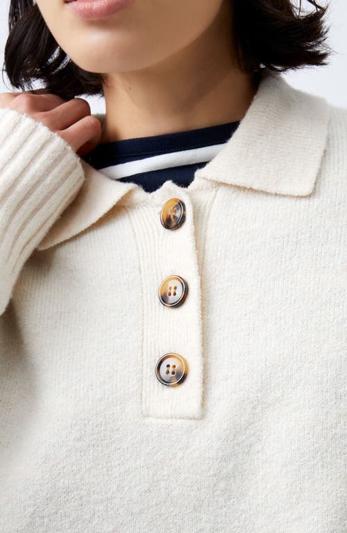 Shop French Connection Vhari Polo Sweater In Oatmeal