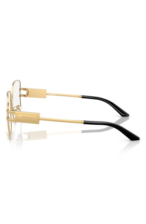 Versace 56mm Square Optical Glasses In Gold