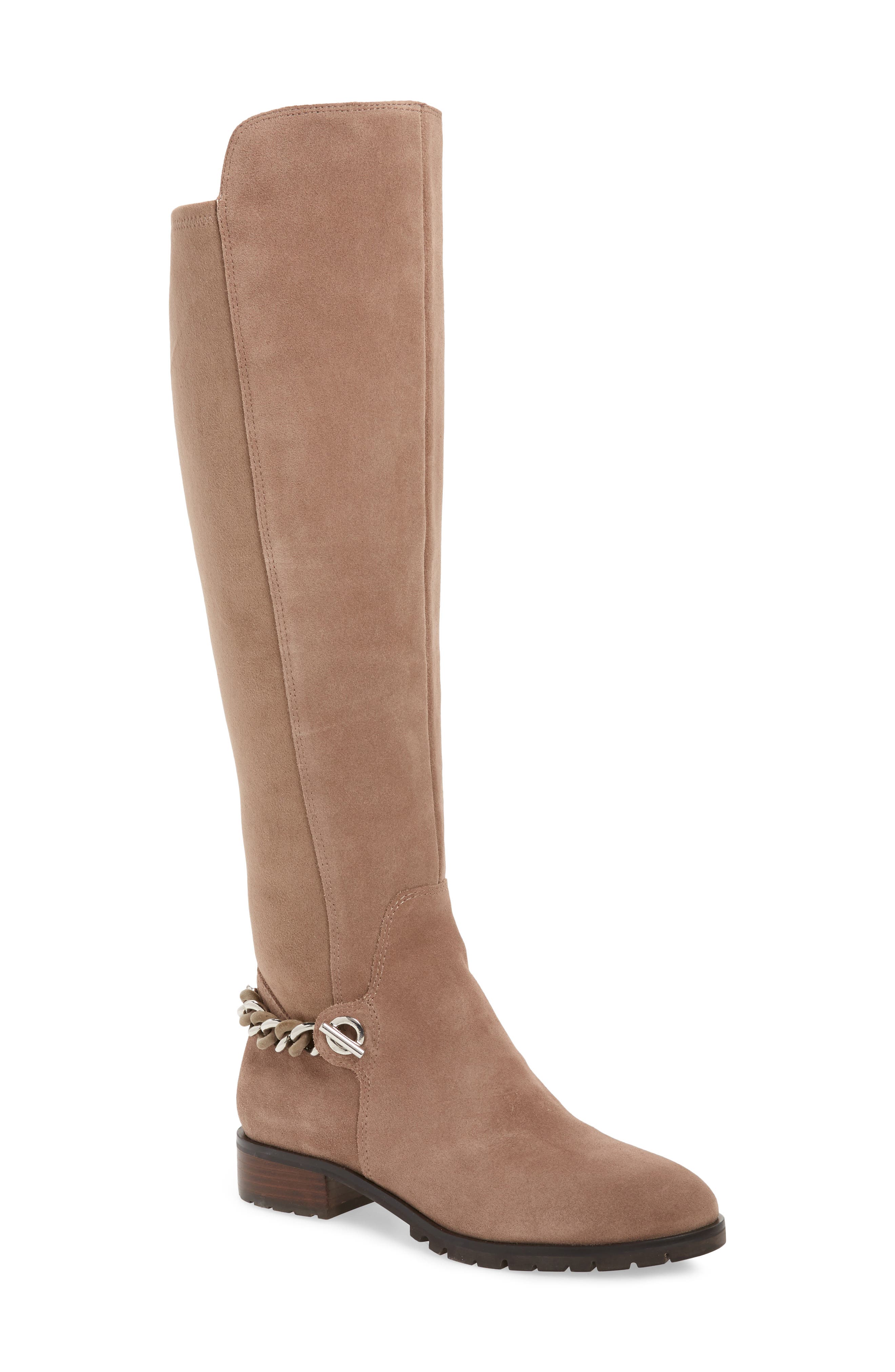 Karl Largerfeld Paris Skylar Knee High Boot- Beige