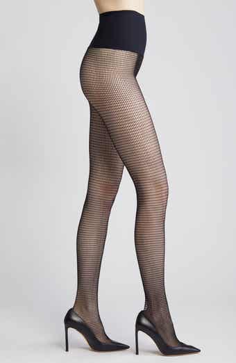 Plus Size Fishnet Mesh Control Top Shaping Tights