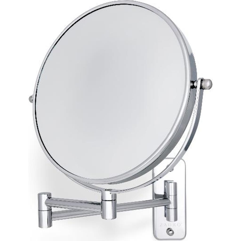Zadro Wall Mounted Makeup Mirror With 8x/1x Magnifications In Chrome