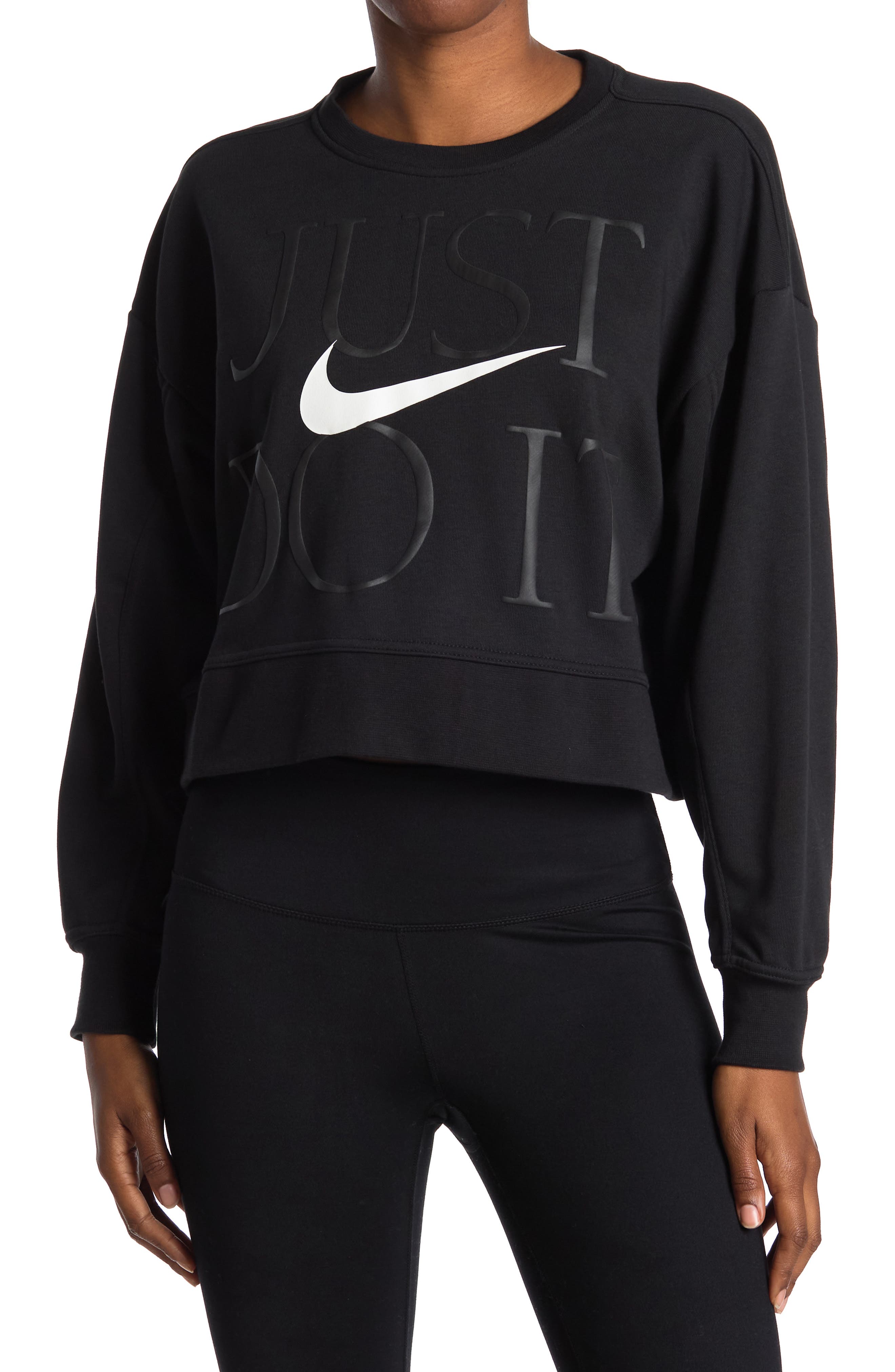 nike black women's sweatshirt