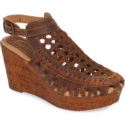 Sbicca Huntspoint Wedge Sandal, Brown