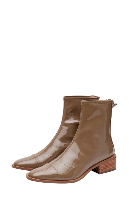 Linea Paolo Venata Block Heel Bootie In Toffee