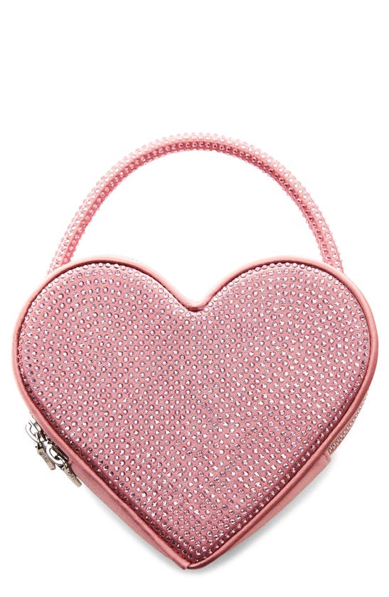 Shop Mango Crystal Heart Shoulder Bag In Pink