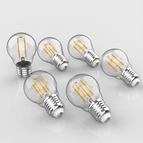 Jonathan Y Classic Non-dimmable G45-4w Led Edison Glass Bulbs With E26 Base, 80+ Cri, Warm White 2700k, 420 Lum In Clear