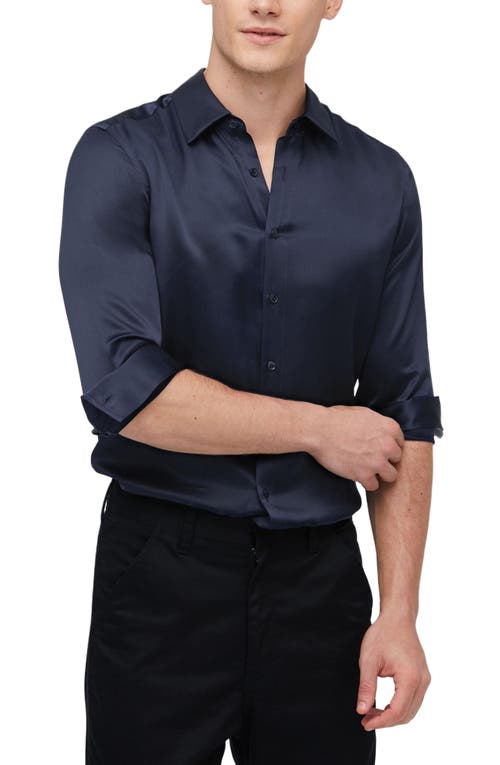 LILYSILK LILYSILK MULBERRY SILK BASIC MENS SHIRT