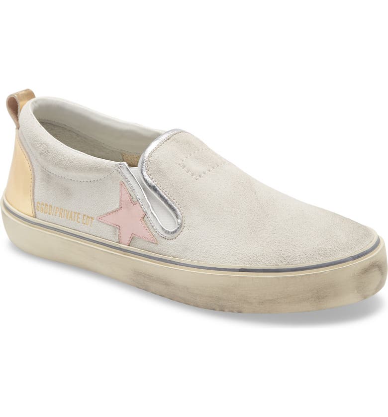 GOLDEN GOOSE Hanami Slip-On Sneaker, Main, color, WHITE/ GOLD/ PINK