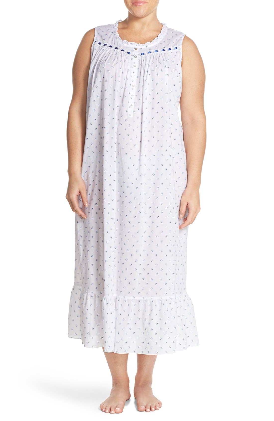 Eileen West Print Cotton Ballet Nightgown (Plus Size) Nordstrom