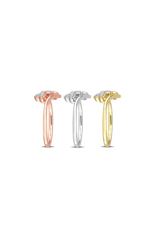 Delmar Set Of 3 Trio Heart Diamond Rings In Multi