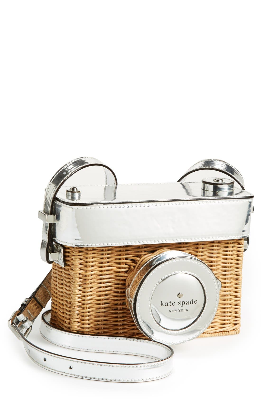 kate spade new york 'grand tour' wicker camera shoulder bag Nordstrom