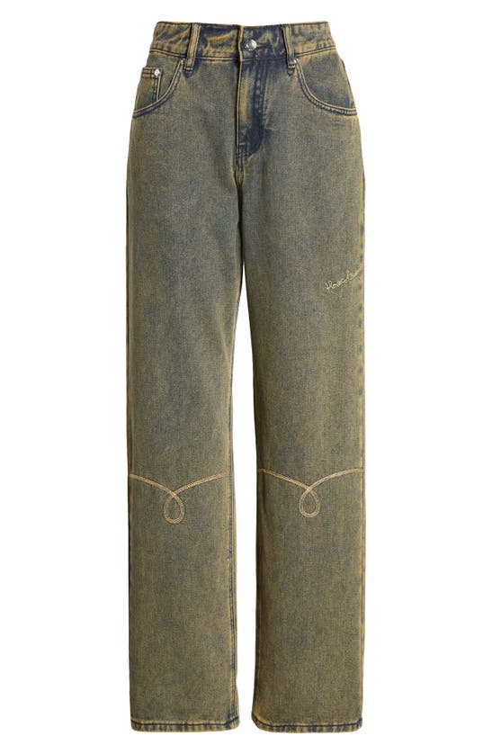 Shop House Of Sunny Courtyard Straight Leg Jeans In Clay