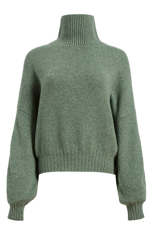 Shop Khaite Morris Cashmere Blend Turtleneck Sweater In Eucalyptus