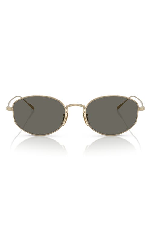 Oliver Peoples 51mm Oval Sunglasses in Gold Grey 